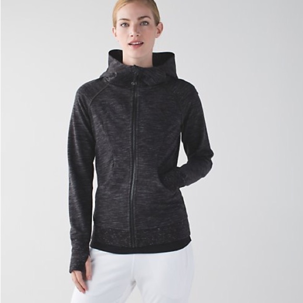 Lululemon scuba full zip jacket in gray space dye!
